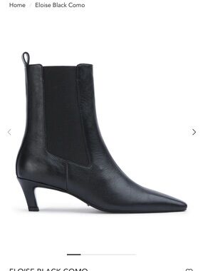 Tony Bianco Black Leather Pointed Chelsea Bootie